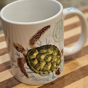 Hawaii Green Sea Turtle "Honu Voyage" Coffee ceramic mug/cup. ABC Stores